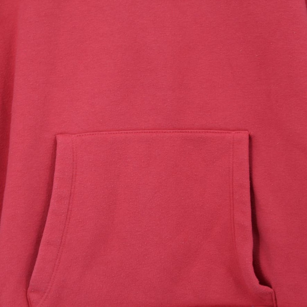 Topshop Size 8 Embroidered Heart Hoodie Sweatshirt Pullover Red Oversized Pocket - Picture 2 of 7